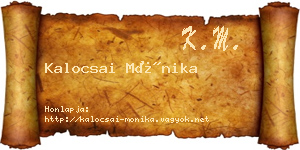 Kalocsai Mónika névjegykártya