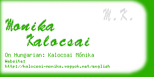 monika kalocsai business card