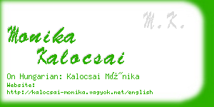 monika kalocsai business card